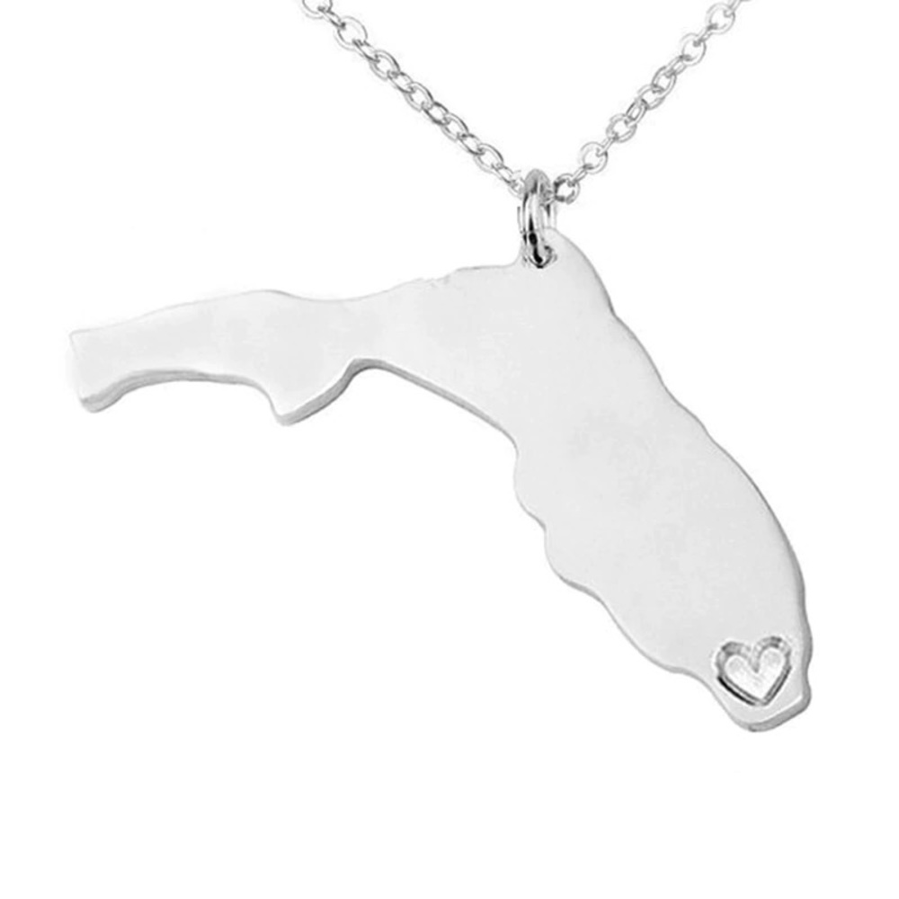Gold Stainless Steel Florida Necklace - Picture 3 of 5